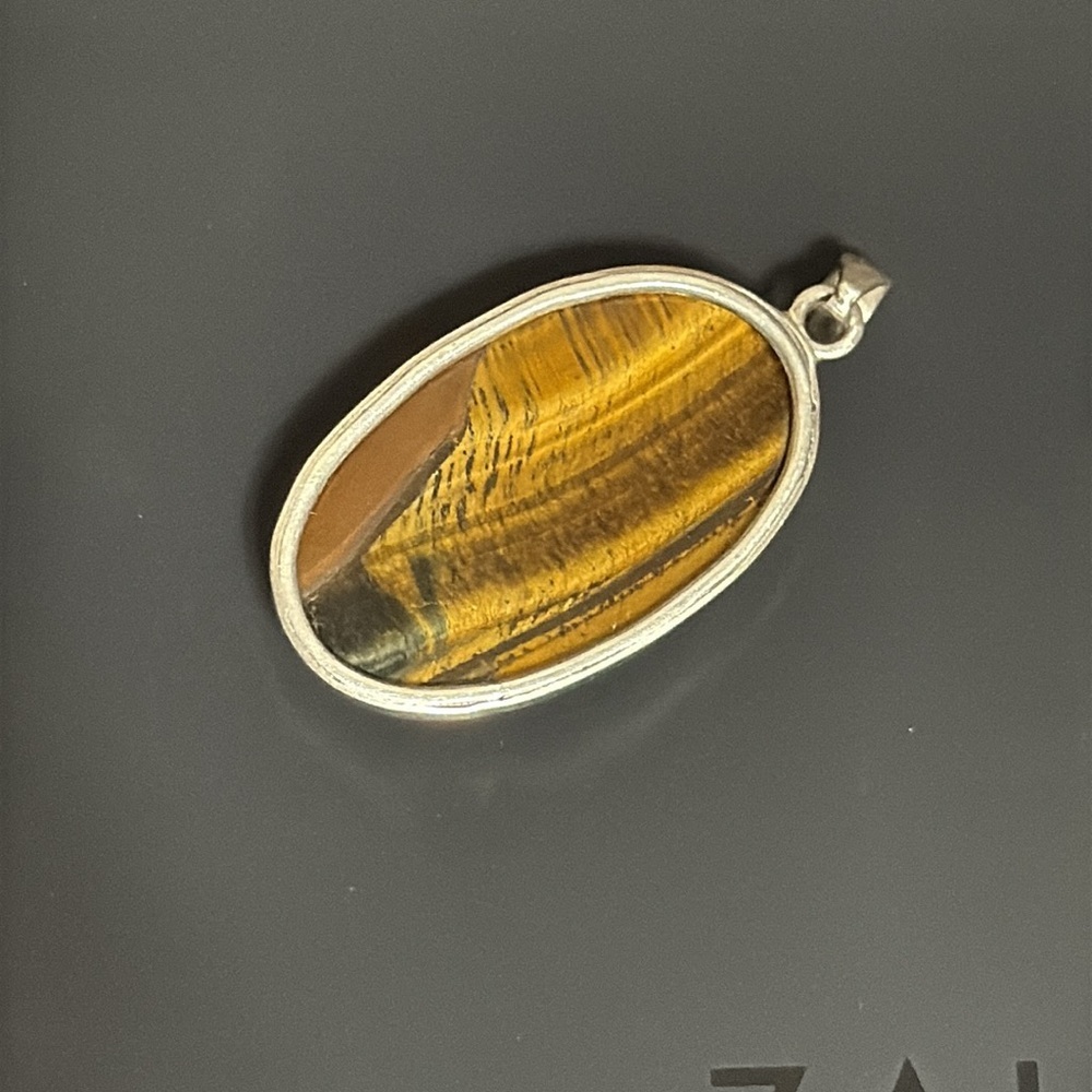 Sterling Silver 925 Tiger's Eye Pendant - Picture 8 of 8